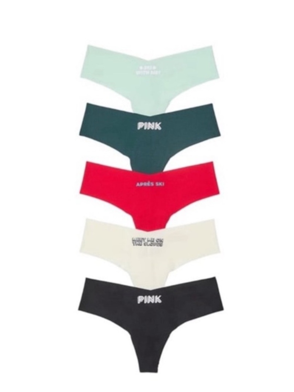 PINK Victoria's Secret 5-Pack
No-Show Thong Panties
